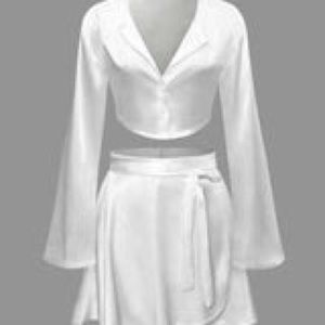 Satin wrap around skirt never worn